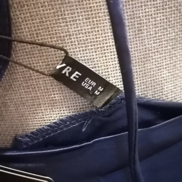 Midnight Blue Open-Back Satin Party/Occasion Dress by Zaful, BNWT - Picture 2 of 12